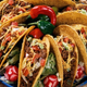 hard shell tacos on a platter
